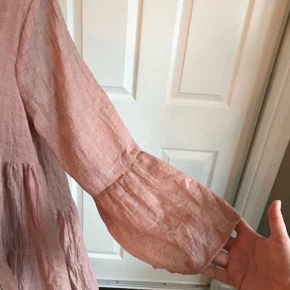 LAST 1! Crescent “Cindy” Babydoll Dress Dusty Rose - Picture 3 of 8